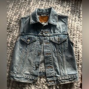 Aritzia Blue Denim Vest